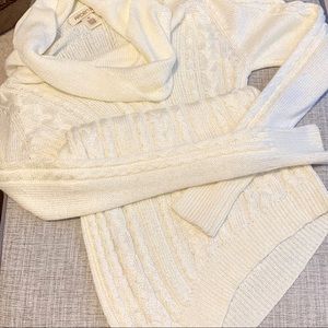 Arden B asymetrical cowl neck tunic sweater